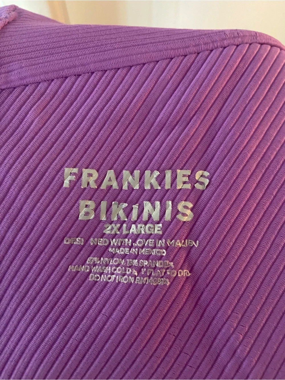 Frankie's Bikinis Purple Scoop Bikini Set